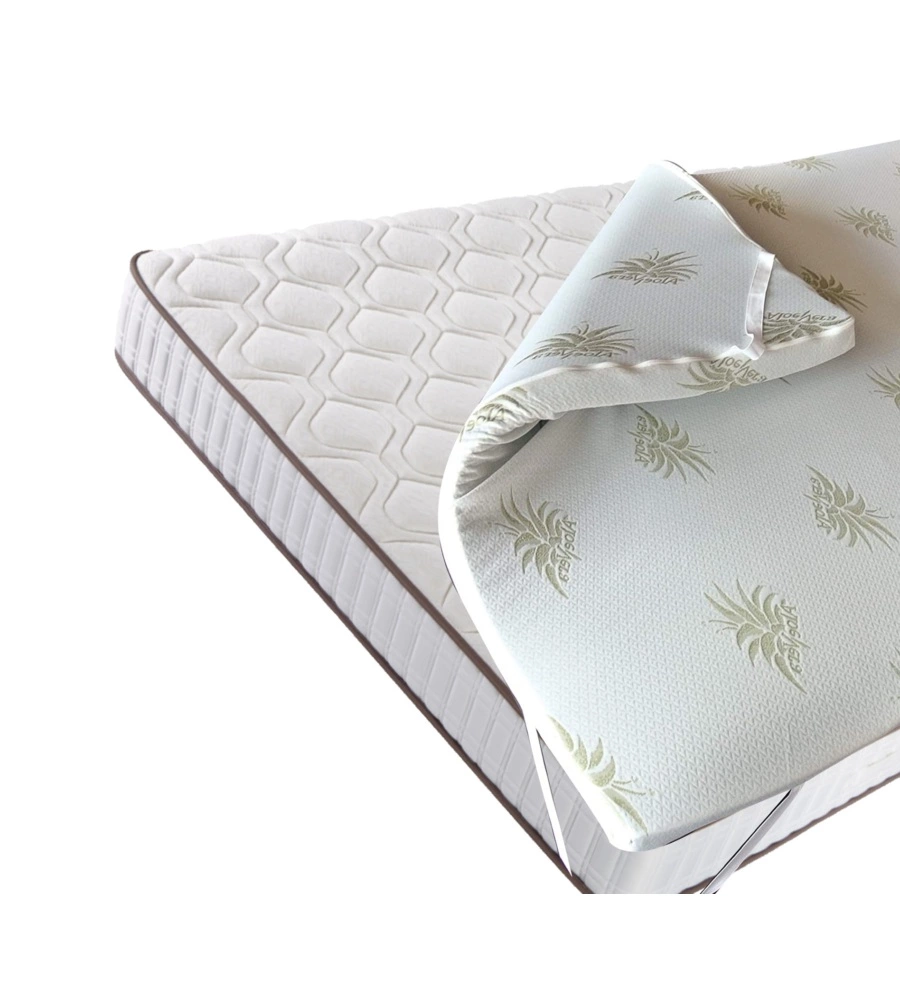 Topper matrimoniale in memory foam con aloe 160x190 cm